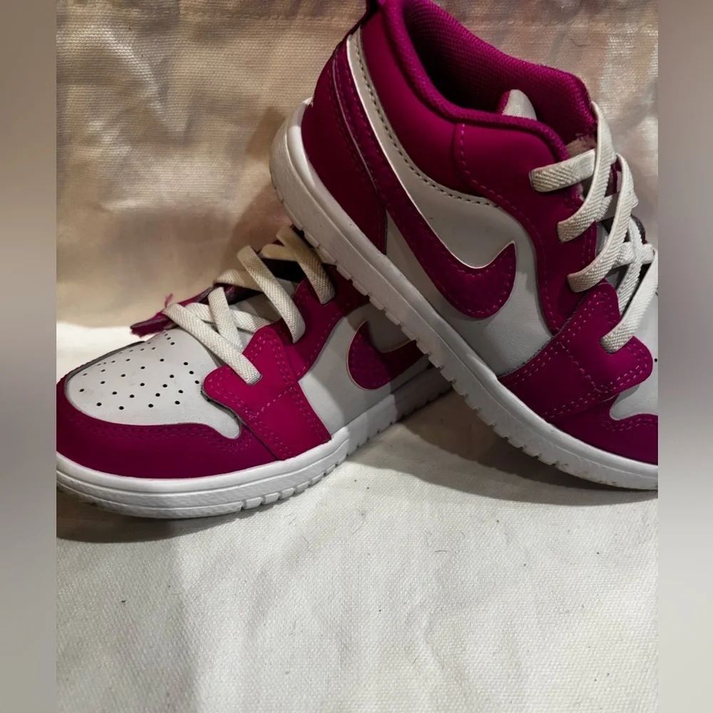 Nike Kids' Air Jordan Low Alt Shoes pink and white size 10c 💖